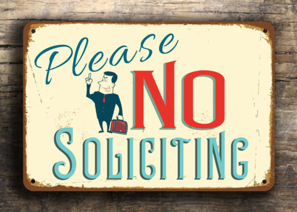 vintage style no soliciting sign no solicitation sign humor