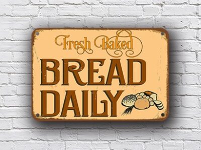 fresh bread sign