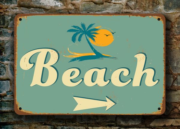 Vintage Beach Sign