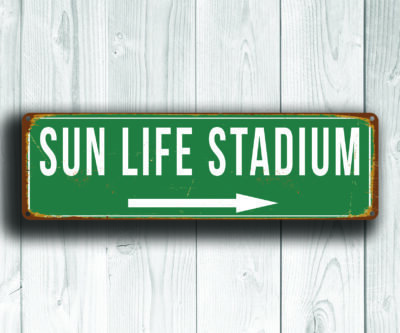 Sun Life Stadium Sign Vintage Style