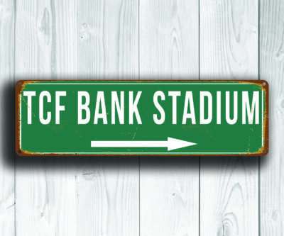 TCF Bank Stadium Sign Vintage Style