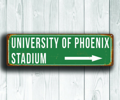 University of Phoenix Stadium Sign Vintage Style