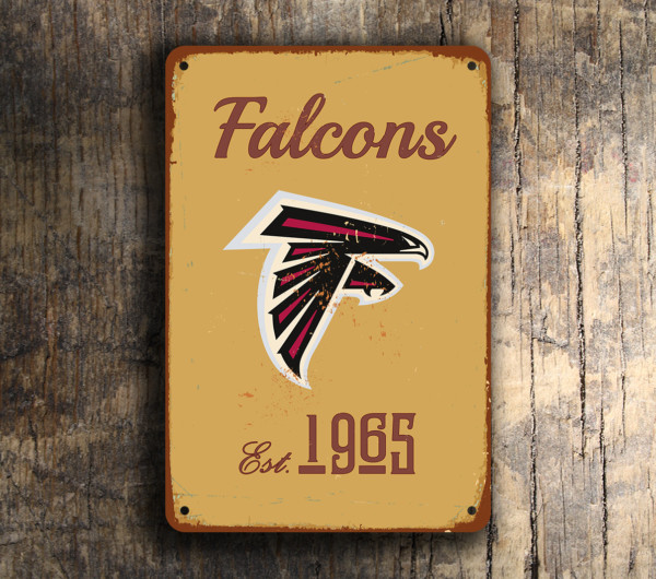 ATLANTA FALCONS Sign Vintage Style - Classic Metal Signs