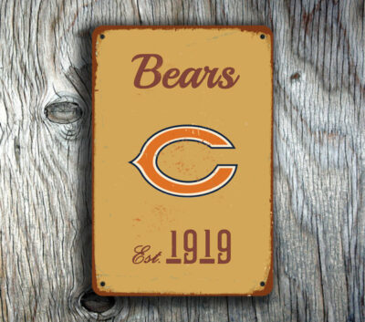 Chicago Bears Football Sign