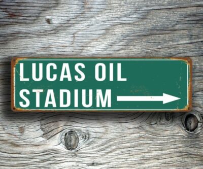 Lucas Oil Stadium Sign