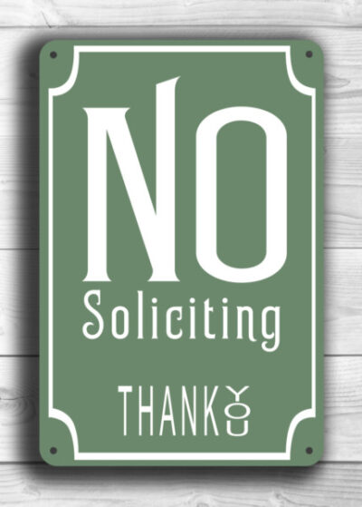 NO SOLICITING SIGNS No Soliciting Signs Classic Aluminum Composite Metal No Soliciting Sign Please No Soliciting Sign weatherproof sign