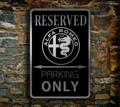 Alfa Romeo Parking Only Sign