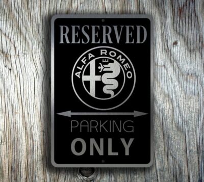 Alfa Romeo Parking Only Sign