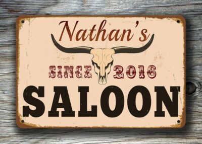 PERSONALIZED SALOON SIGN