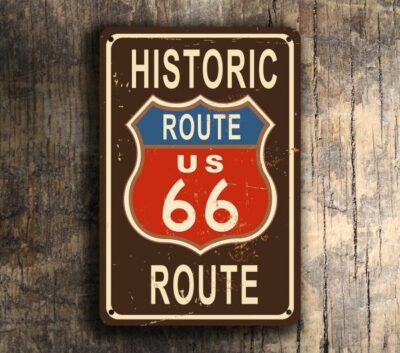 Highway Route 66 Sign