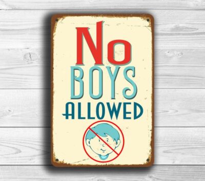 NO BOYS ALOWED Sign