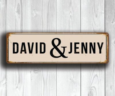 PERSONALIZED WEDDING COUPLE Street Sign