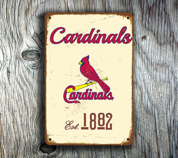 Kgpe0wrf5s Background Wall Decoration St. Louis Cardinals Card Art Baseball Shop Store Tin Sign 8x12 Inches