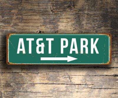 Vintage style ATandT Park Sign