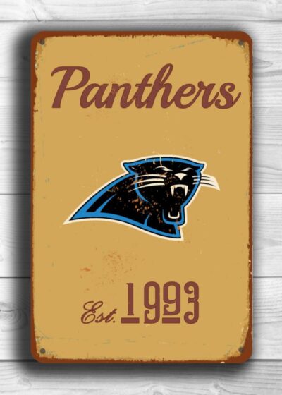 Vintage style Carolina Panthers Sign