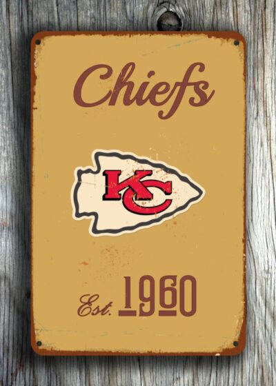 Vintage style Kansas City Chiefs Sign