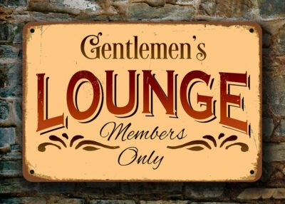 Gentlemen's Lounge Sign - Image 2