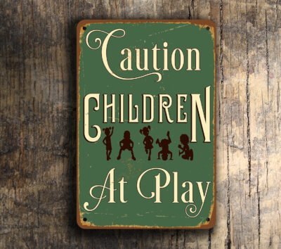 Caution Children at Play Sign - Image 3