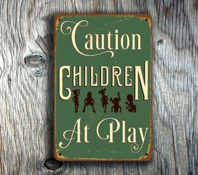 Caution Children at Play Sign - Image 4