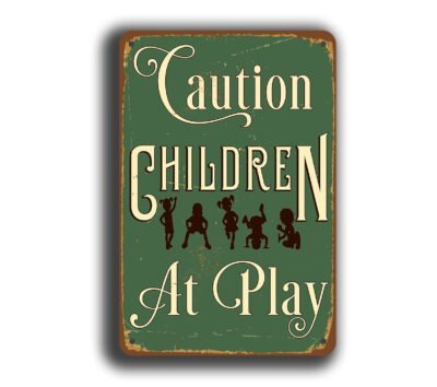 Caution Children at Play Sign - Image 2