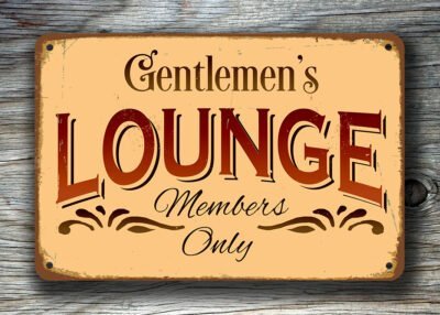 Gentlemen's Lounge Sign - Image 3