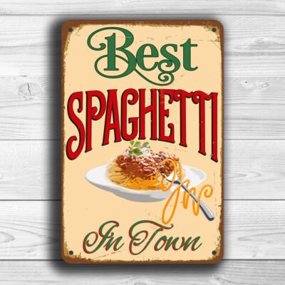 vintage style spaghetti sign