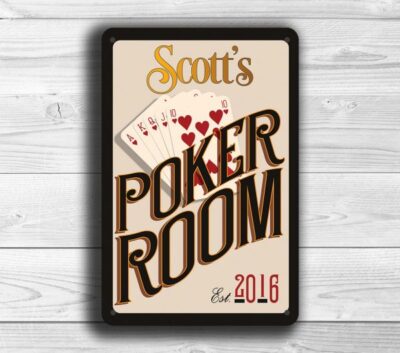 CUSTOM POKER ROOM Sign