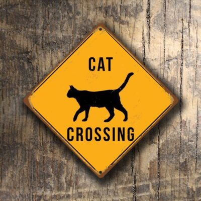 Cat Crossing Sign