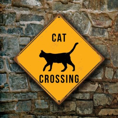 Cat Crossing Sign