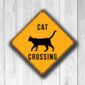 Cat Crossing Sign