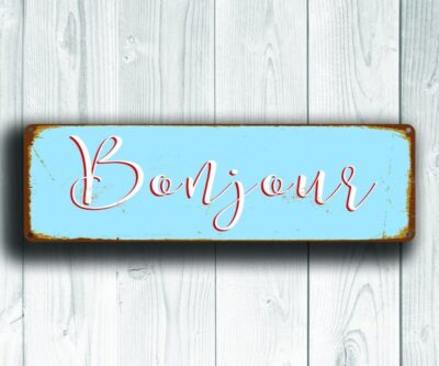 Bonjour sign