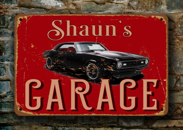 Chevy Camaro Garage Sign - Custom Garage Sign | Classic Metal Signs