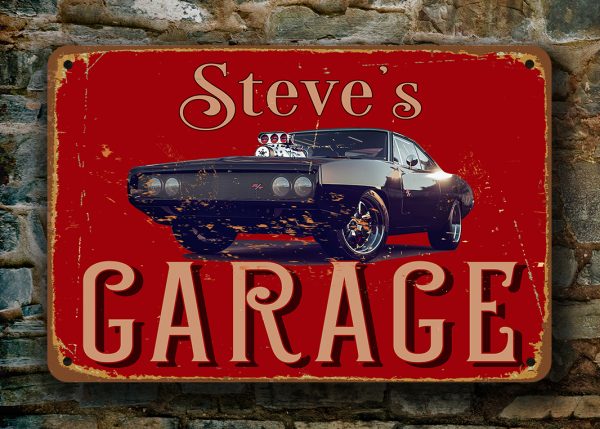 Garage Signs - Dodge Charger Garage Sign | Classic Metal Signs