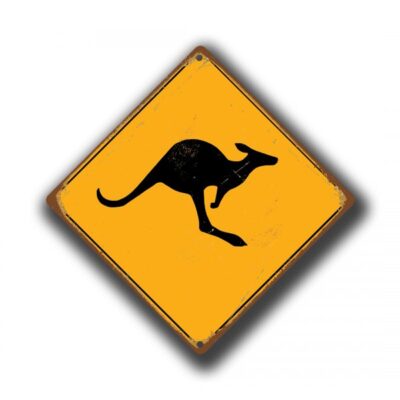 Kangaroo Xing Sign