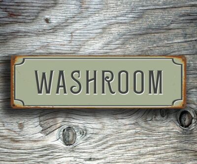 Washroom Door Sign