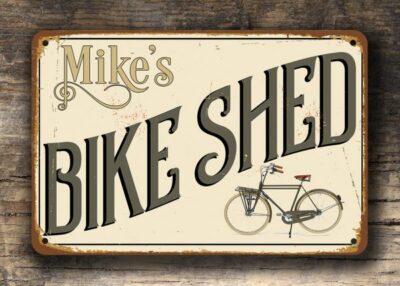 Personalized Bike Shed Sign