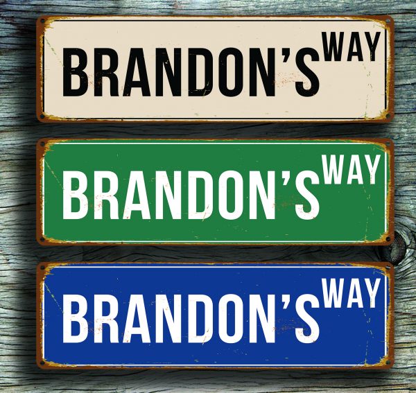 Your Name Street Signs | Custom Made Street Signs | Classic Metal Signs