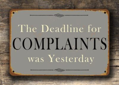 Complaints Sign