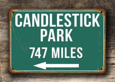 Candlestick Park Distance Sign