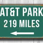 Personalized ATandT Park Distance Sign