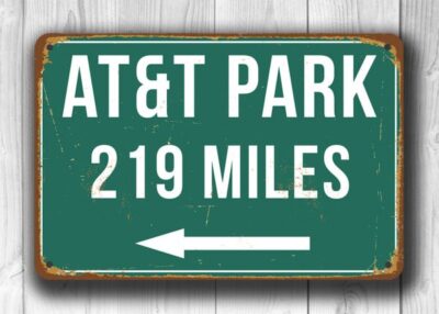 Personalized ATandT Park Distance Sign