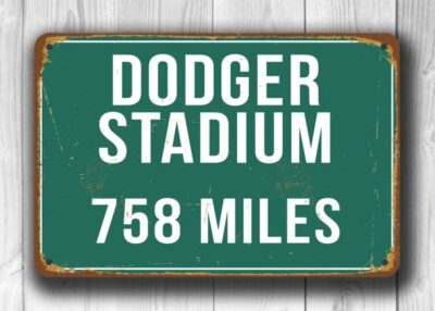 Personalized Dodger Stadium Distance Sign