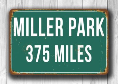 Personalized Miller Park Distance Sign