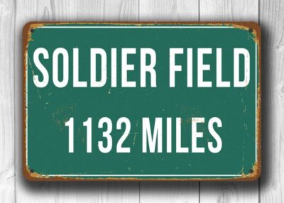 Personalized Soldier Field Distance Sign