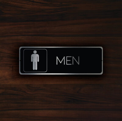 MODERN MENS RESTROOM Door Sign