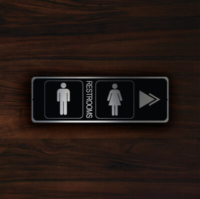 MODERN RESTROOM DOOR Sign