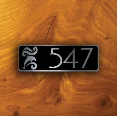 Modern House Number Sign