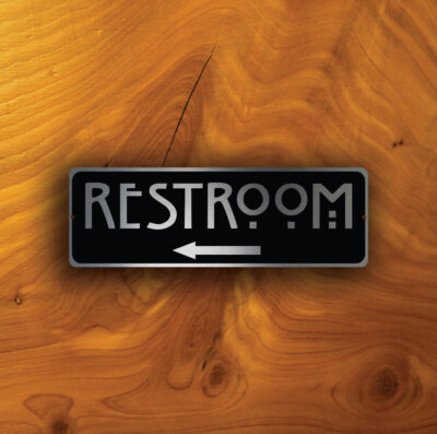 Restroom Door Sign