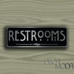 RESTROOMS DOOR SIGN