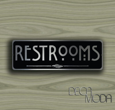 RESTROOMS DOOR SIGN